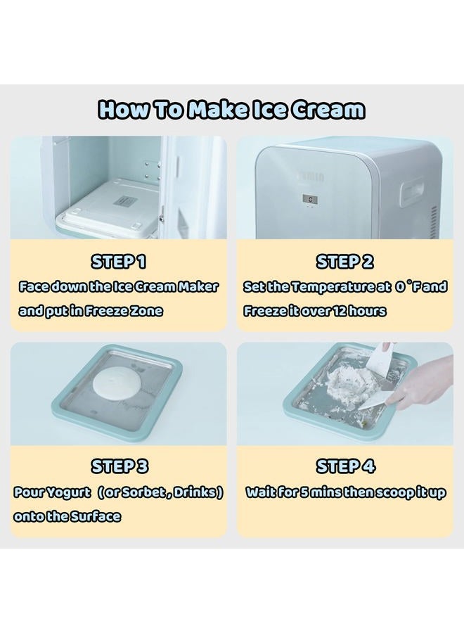 JoyMech Ice Cream Roll Maker Rolled Ice Cream Machine, Sweet Spot Pan, Instant Cold Plate, Ideal for Making Rolled Ice Cream Soft Serve Slushies Frozen Yogurt Sorbet and Gelatod (Aquamarine) - Image 2